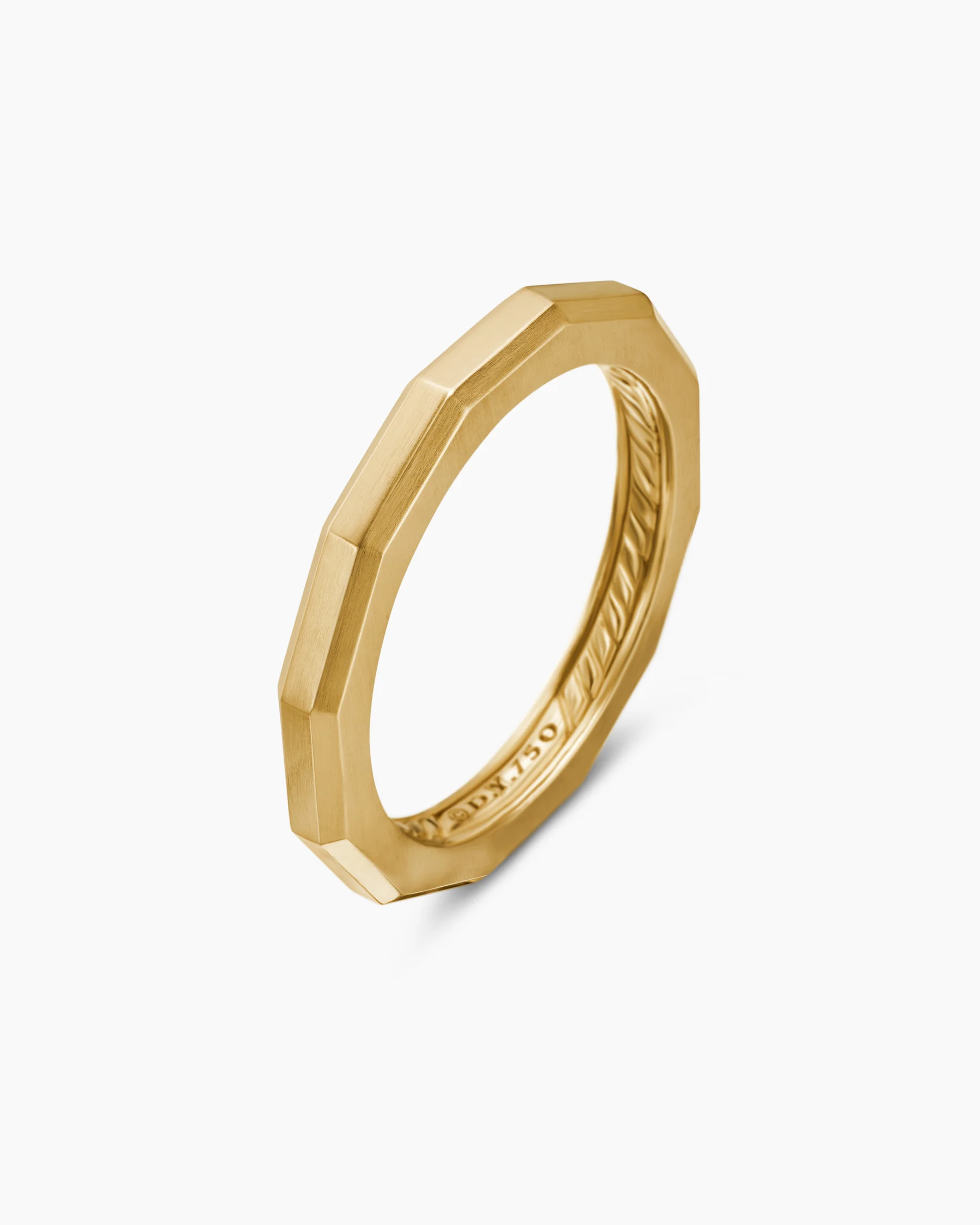 DY Delaunay Faceted Band Ring in 18K Yellow Gold, 2.5mm 3 DY Delaunay Faceted Band Ring in 18K Yellow Gold, 2.5mm