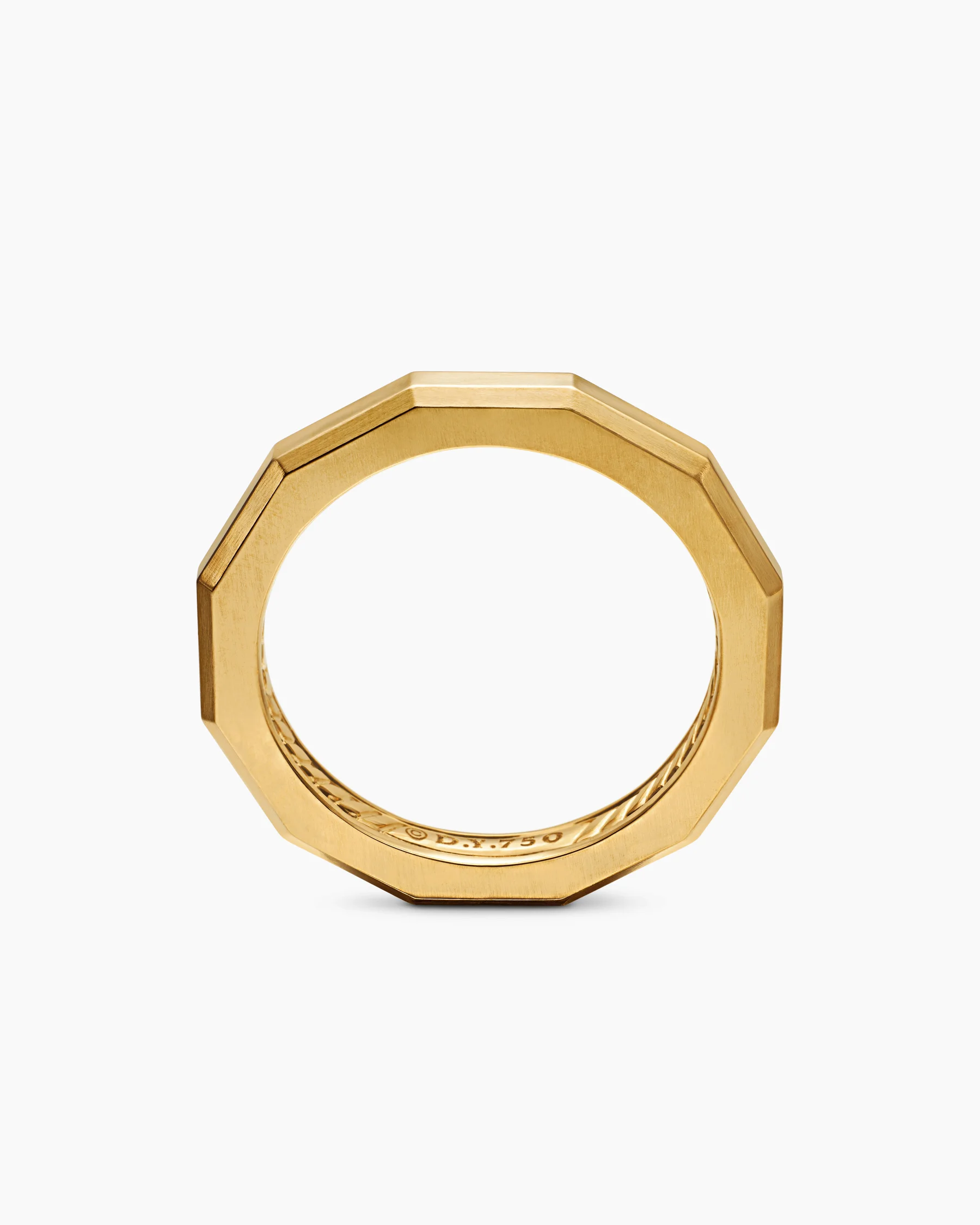 DY Delaunay Faceted Band Ring in 18K Yellow Gold, 2.5mm 5 DY Delaunay Faceted Band Ring in 18K Yellow Gold, 2.5mm