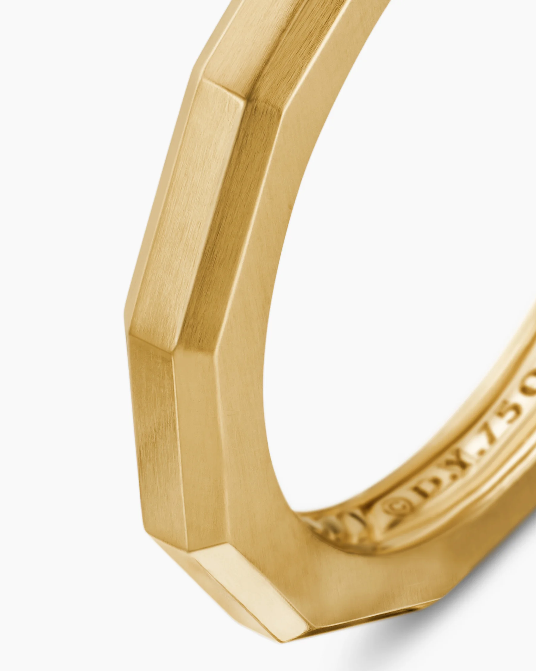 DY Delaunay Faceted Band Ring in 18K Yellow Gold, 2.5mm 6 DY Delaunay Faceted Band Ring in 18K Yellow Gold, 2.5mm