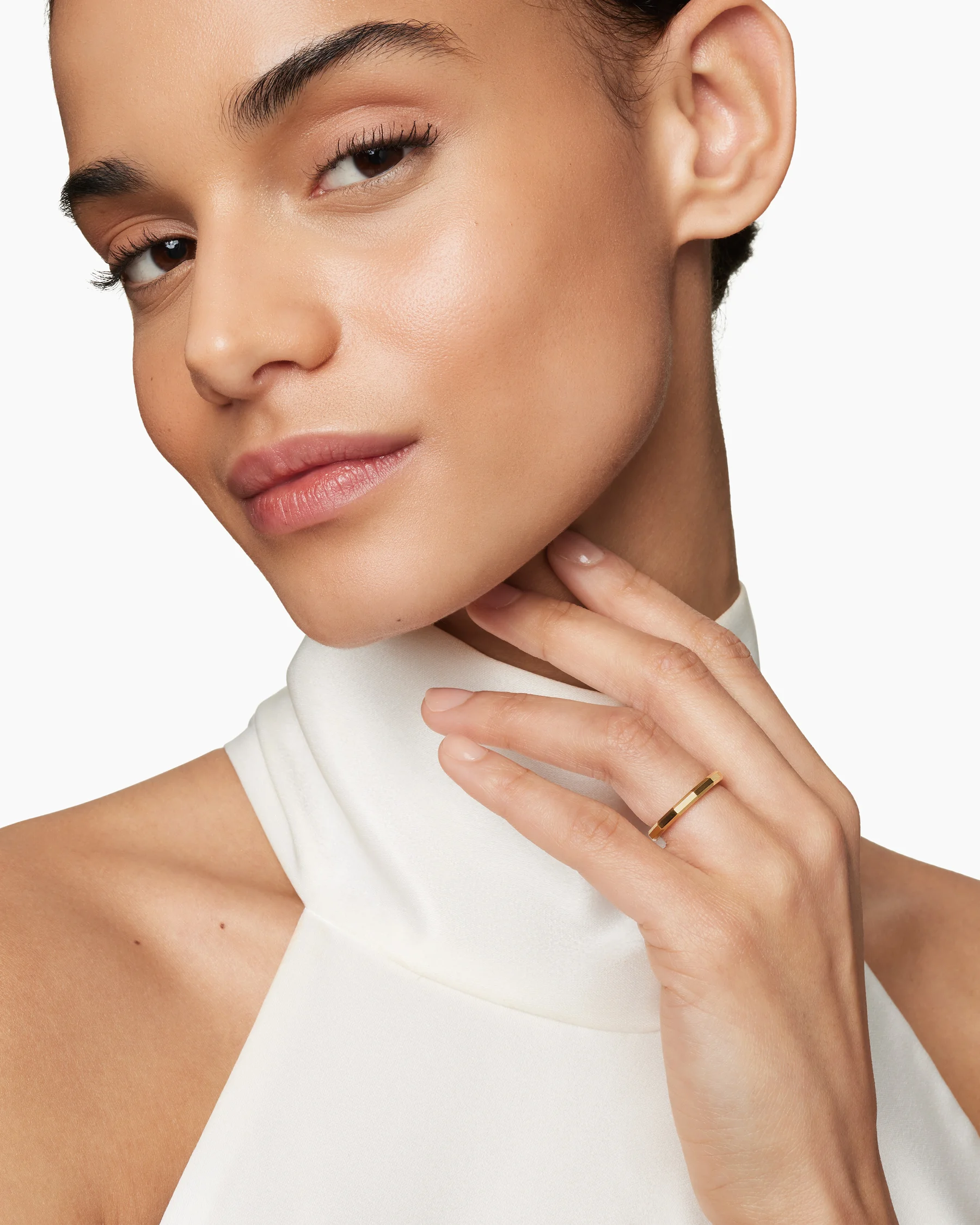 DY Delaunay Faceted Band Ring in 18K Yellow Gold, 2.5mm 7 DY Delaunay Faceted Band Ring in 18K Yellow Gold, 2.5mm