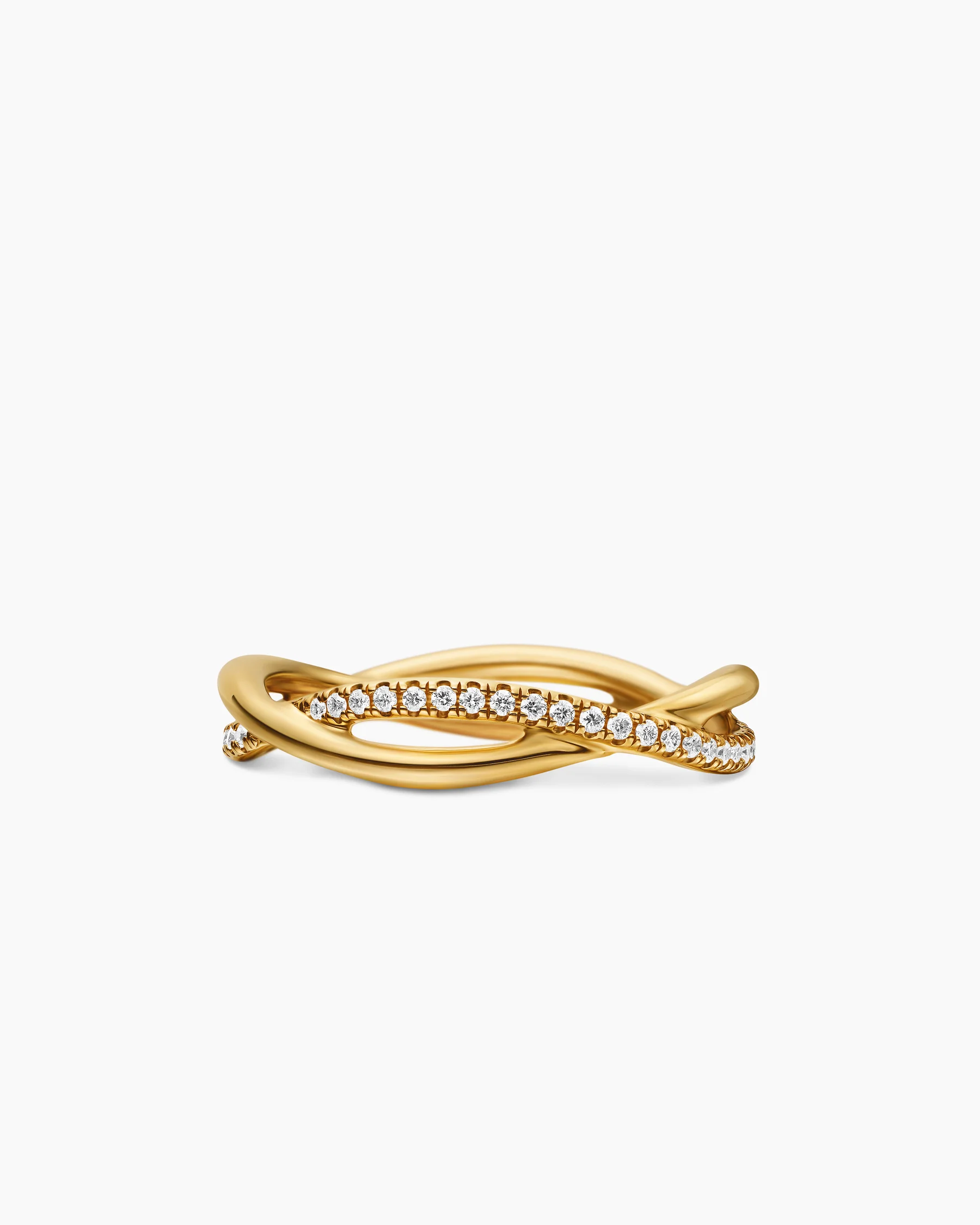 DY Infinity Band Ring in Platinum with Diamonds, 4.18mm