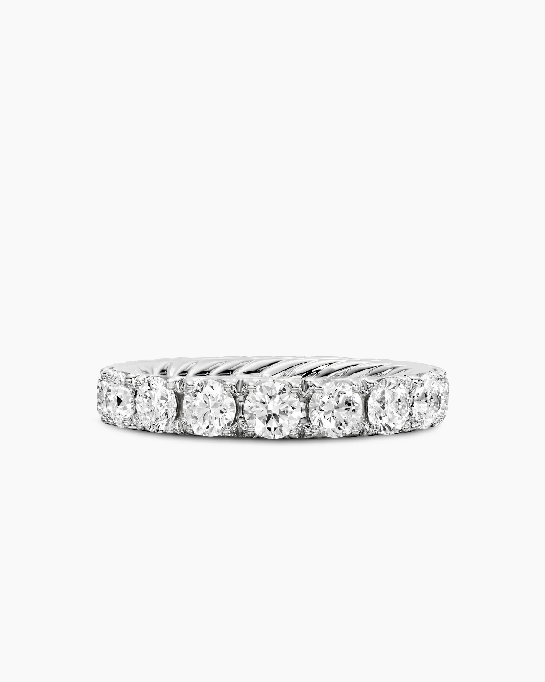 DY Eden Eternity Band Ring in Platinum with Diamonds, 3.9mm