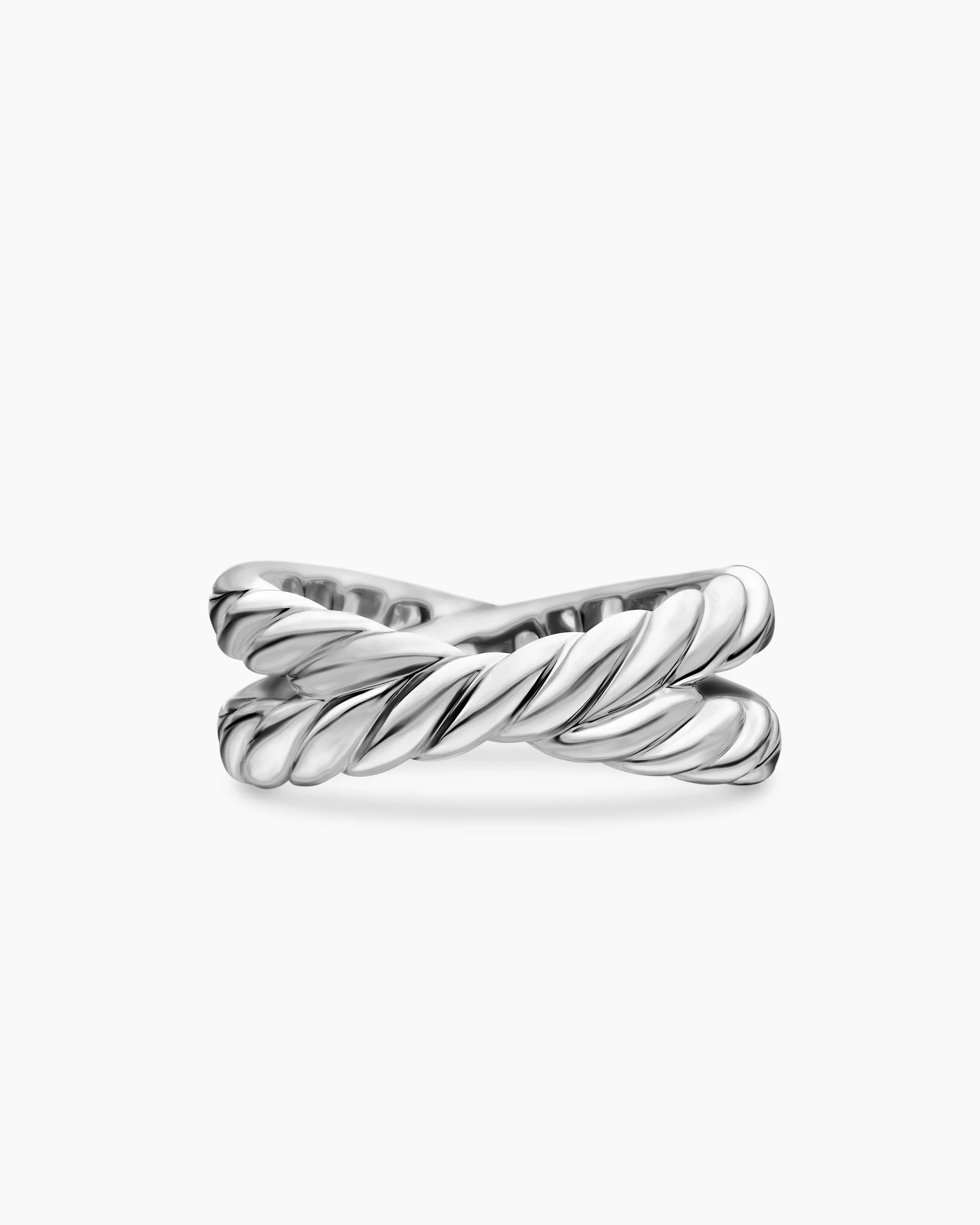 DY Crossover® Band Ring in 18K Yellow Gold with Diamonds, 8mm 14 DY Crossover® Band Ring in 18K Yellow Gold with Diamonds, 8mm
