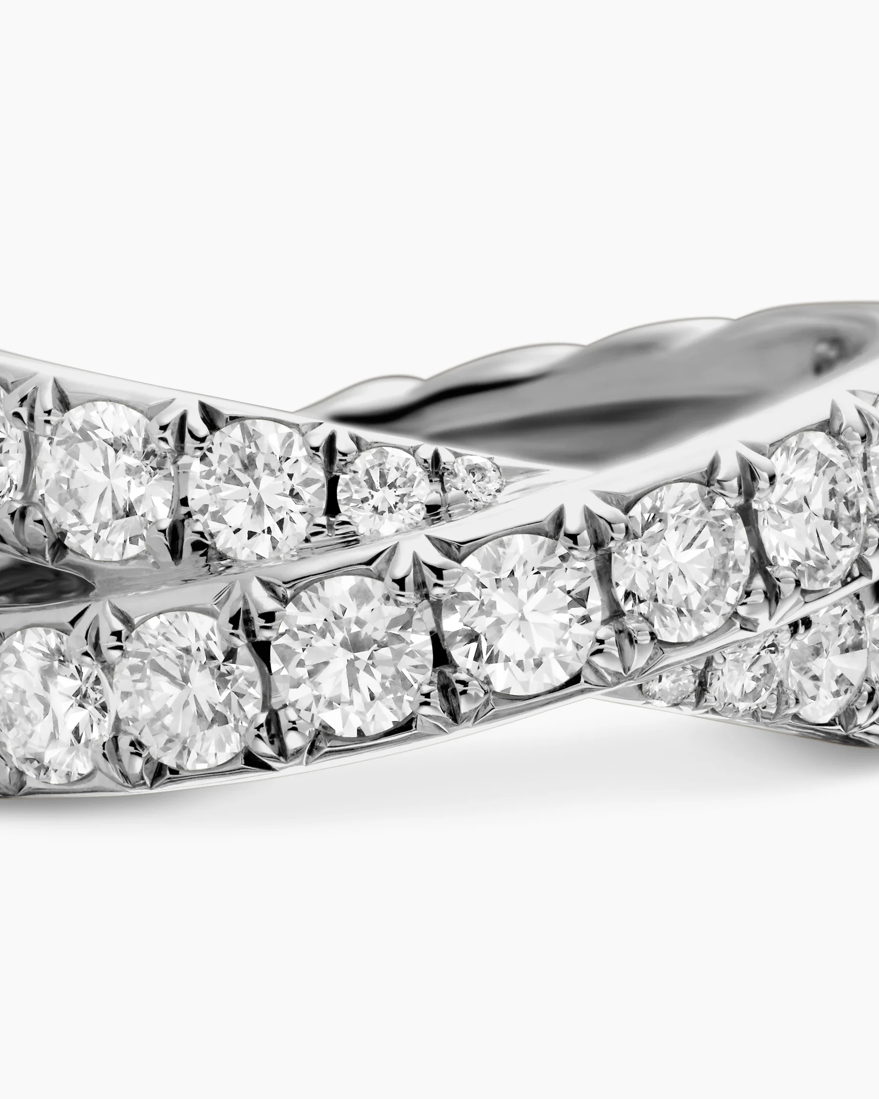 DY Crossover® Band Ring in 18K Yellow Gold with Diamonds, 8mm 15 DY Crossover® Band Ring in 18K Yellow Gold with Diamonds, 8mm