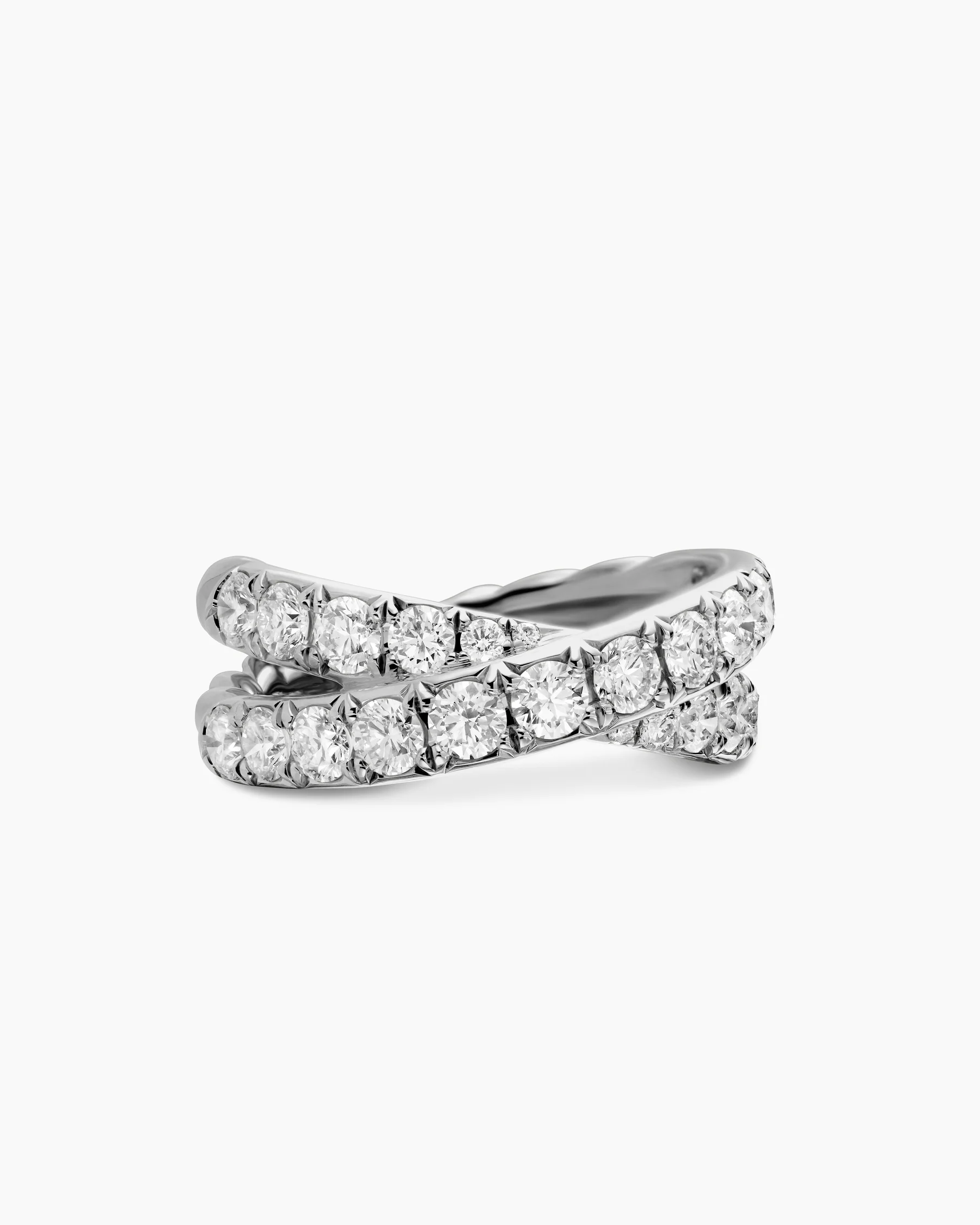 DY Crossover® Band Ring in 18K Yellow Gold with Diamonds, 8mm 9 DY Crossover® Band Ring in 18K Yellow Gold with Diamonds, 8mm