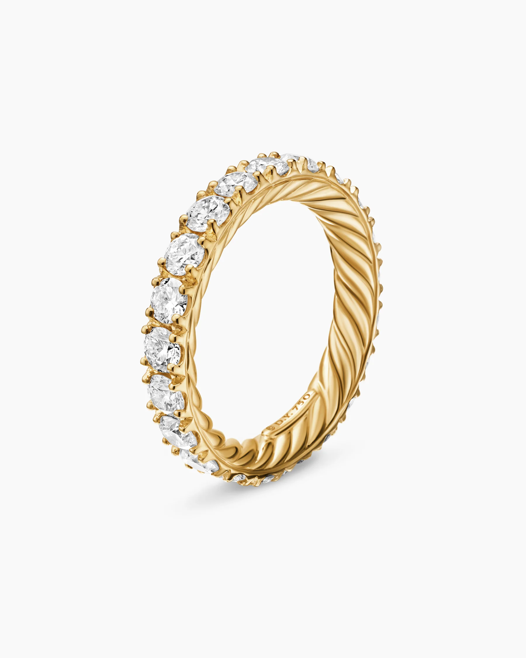 DY Eden Eternity Band Ring in Platinum with Diamonds, 3.2mm 3 DY Eden Eternity Band Ring in Platinum with Diamonds, 3.2mm