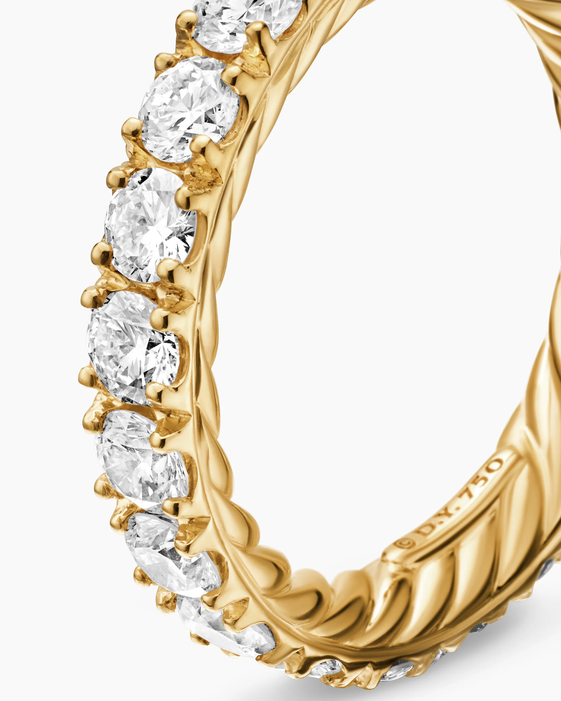 DY Eden Eternity Band Ring in Platinum with Diamonds, 3.2mm 6 DY Eden Eternity Band Ring in Platinum with Diamonds, 3.2mm