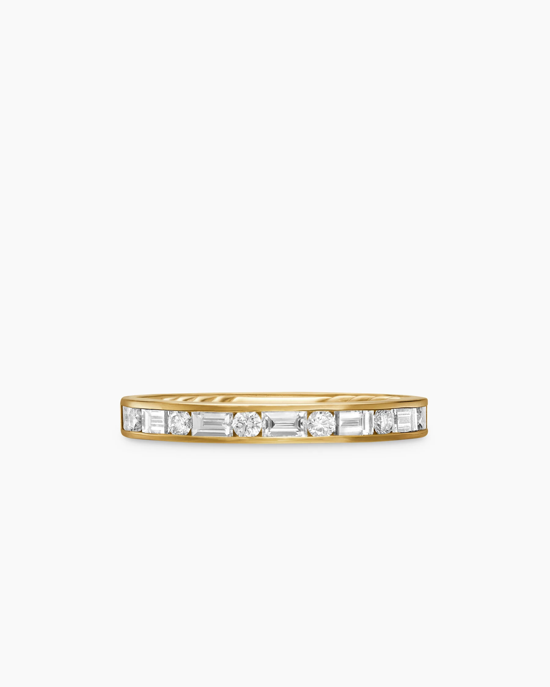 DY Eden Partway Alternating Diamond Band Ring in Platinum with Diamonds, 2.8mm 1 DY Eden Partway Alternating Diamond Band Ring in Platinum with Diamonds, 2.8mm