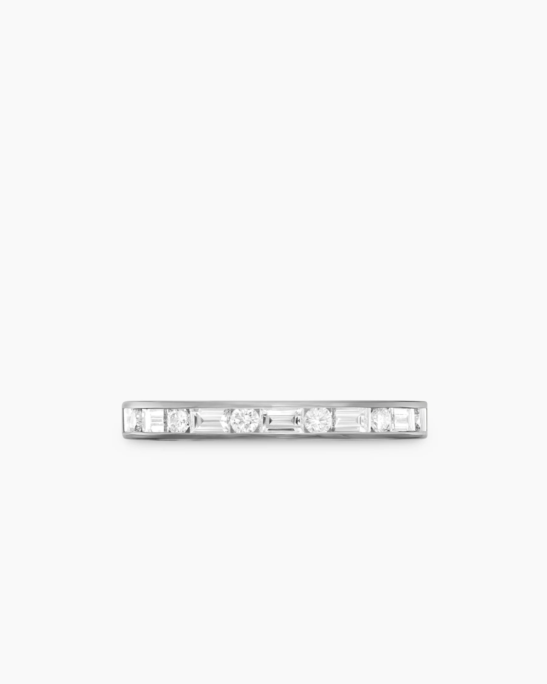 DY Eden Partway Alternating Diamond Band Ring in Platinum with Diamonds, 2.8mm 12 DY Eden Partway Alternating Diamond Band Ring in Platinum with Diamonds, 2.8mm