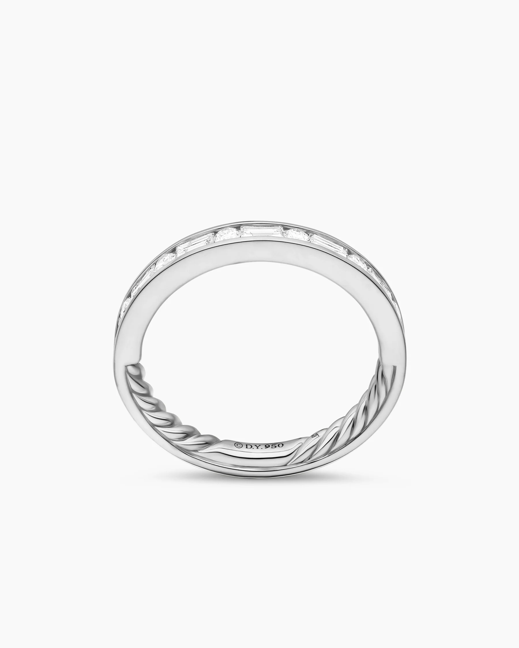 DY Eden Partway Alternating Diamond Band Ring in Platinum with Diamonds, 2.8mm 13 DY Eden Partway Alternating Diamond Band Ring in Platinum with Diamonds, 2.8mm
