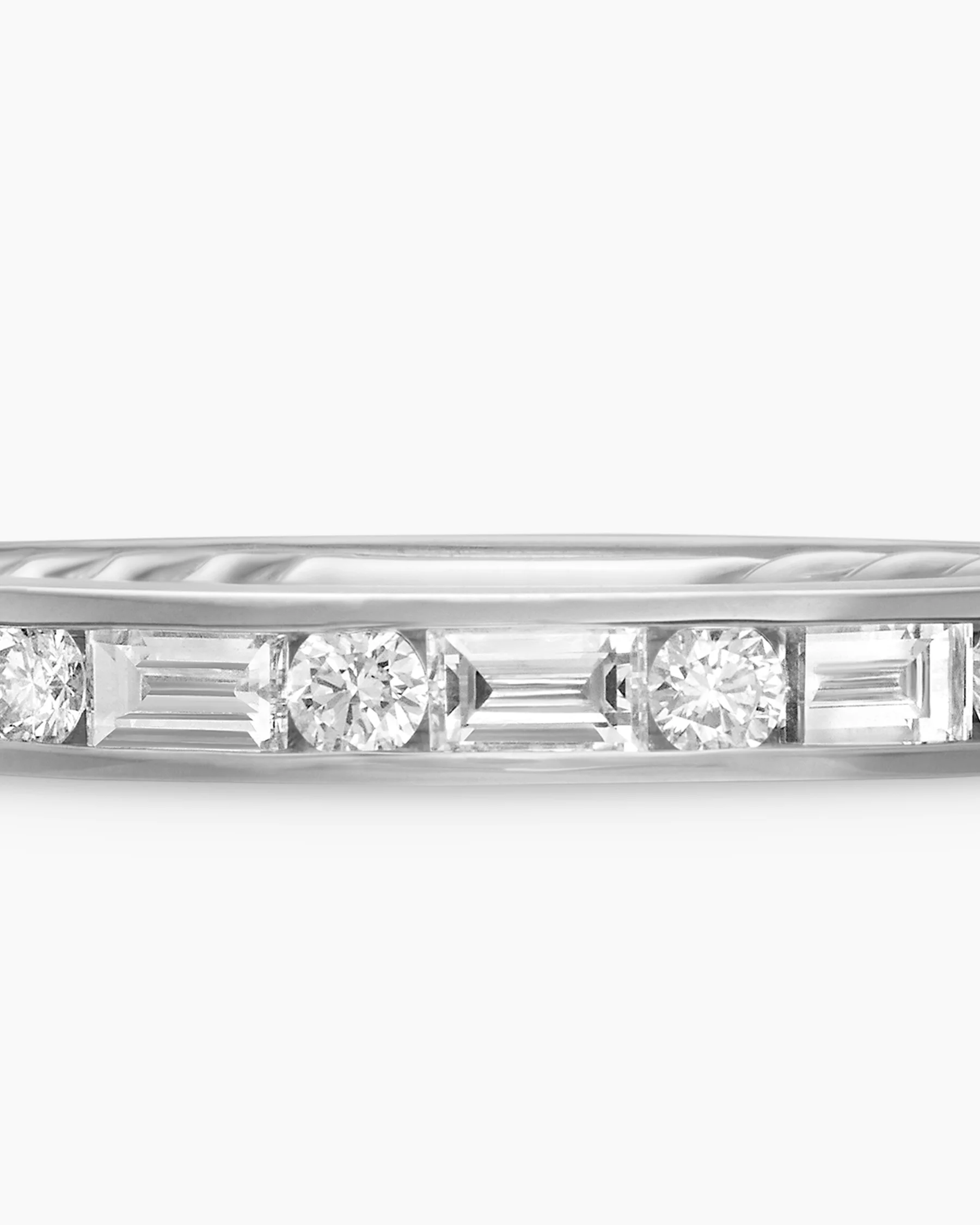 DY Eden Partway Alternating Diamond Band Ring in Platinum with Diamonds, 2.8mm 15 DY Eden Partway Alternating Diamond Band Ring in Platinum with Diamonds, 2.8mm