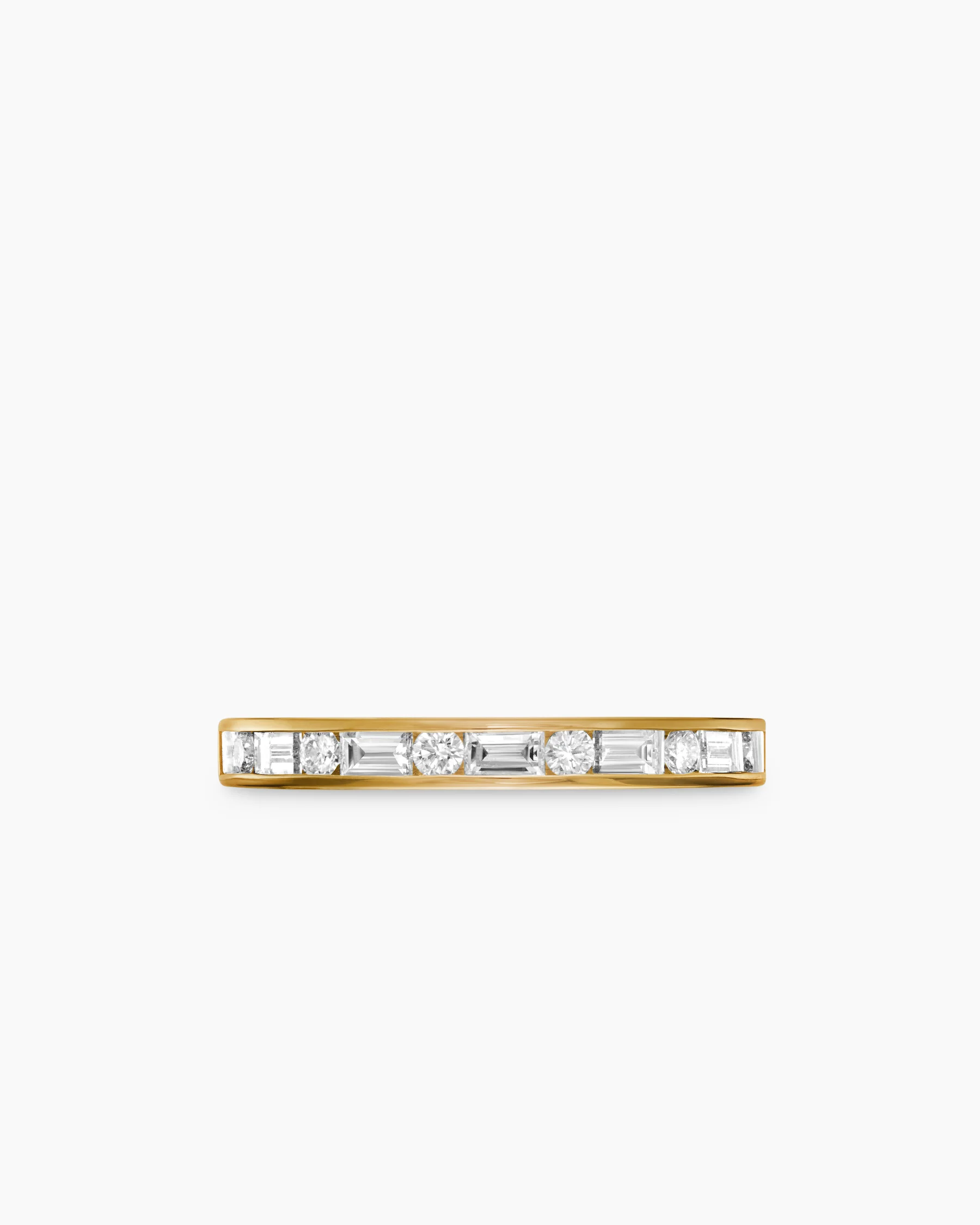 DY Eden Partway Alternating Diamond Band Ring in Platinum with Diamonds, 2.8mm 4 DY Eden Partway Alternating Diamond Band Ring in Platinum with Diamonds, 2.8mm