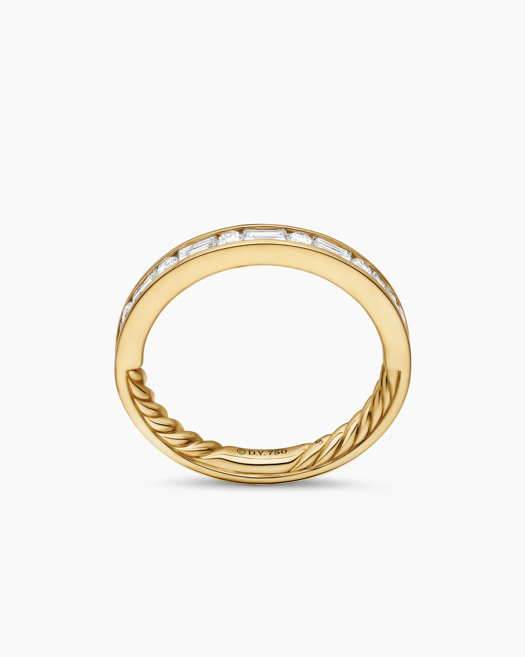 DY Eden Partway Alternating Diamond Band Ring in Platinum with Diamonds, 2.8mm 5 DY Eden Partway Alternating Diamond Band Ring in Platinum with Diamonds, 2.8mm