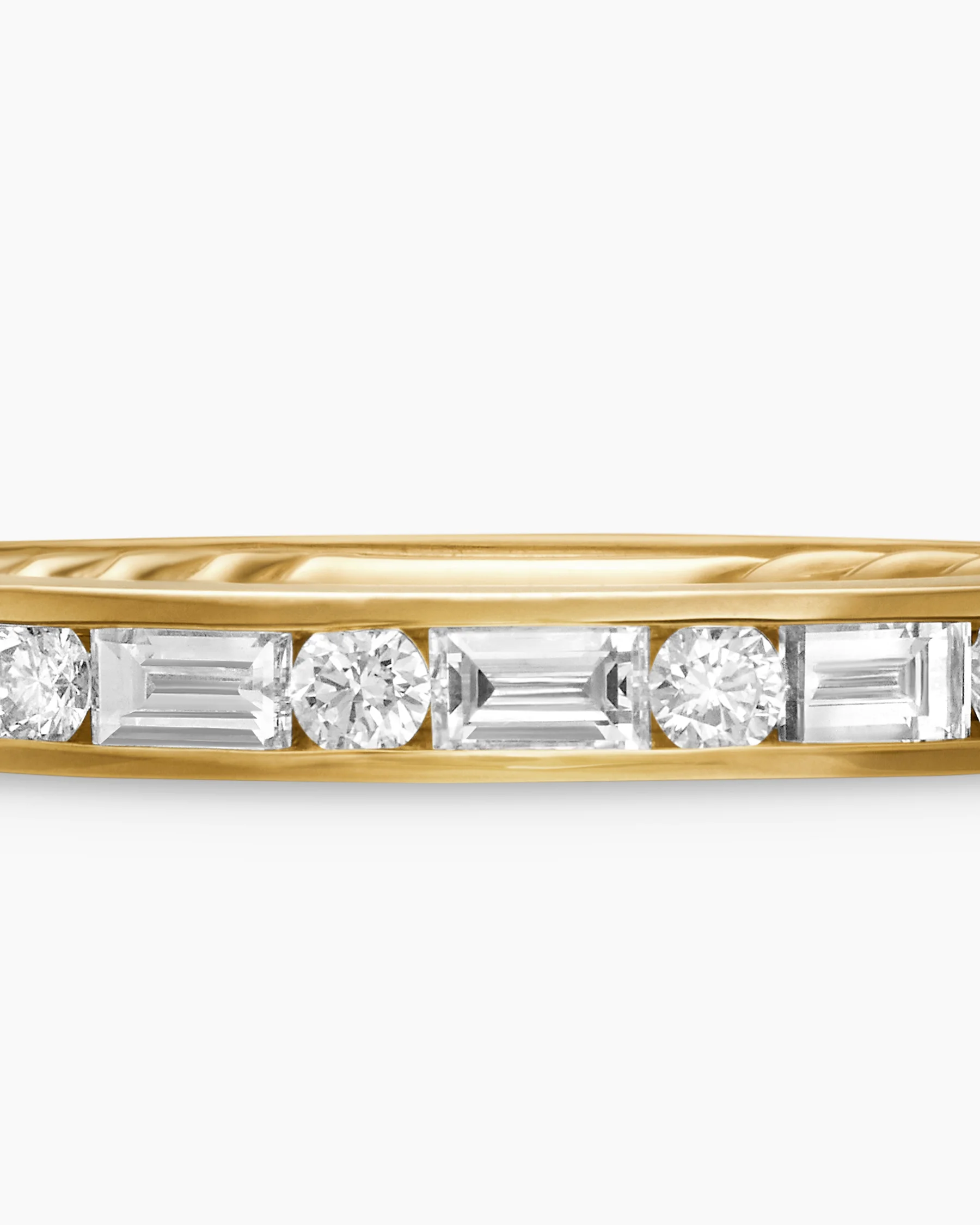 DY Eden Partway Alternating Diamond Band Ring in Platinum with Diamonds, 2.8mm 7 DY Eden Partway Alternating Diamond Band Ring in Platinum with Diamonds, 2.8mm