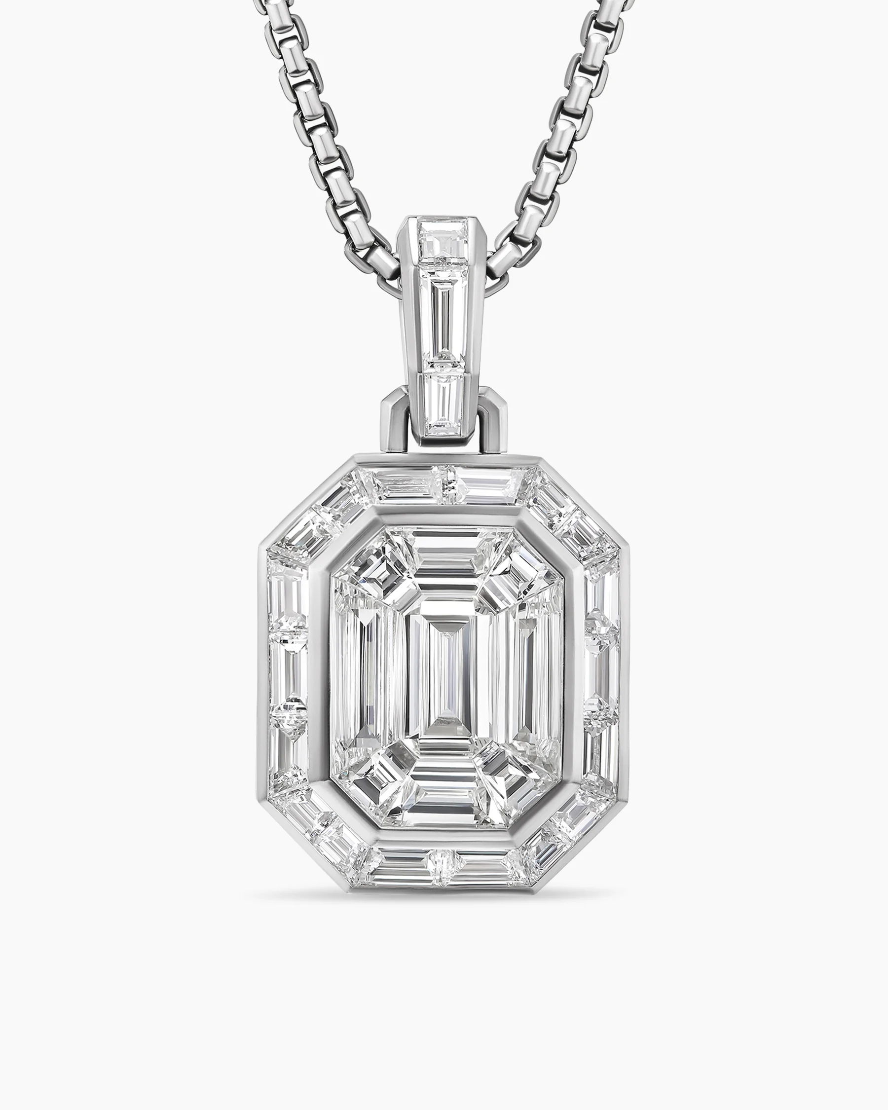 Deco Amulet in Platinum with Tanzanite and Diamonds