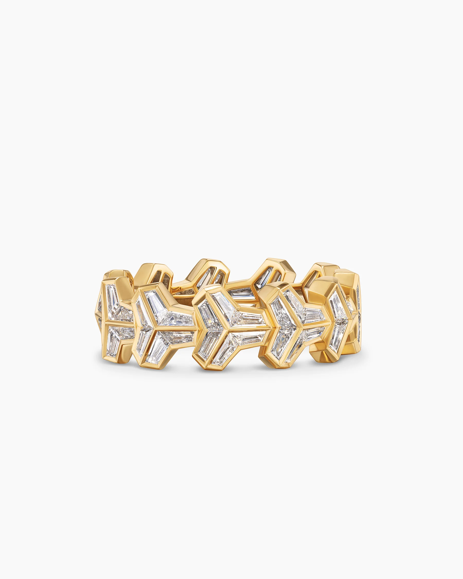 Armory Band Ring in Platinum with Diamonds